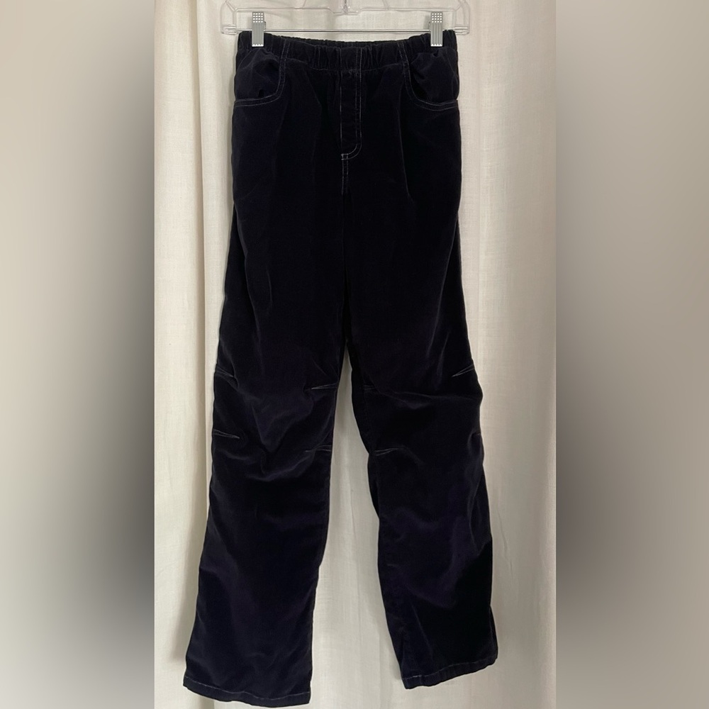City Threads Boys Soft Stretch Cord Navy Pants Size 14
